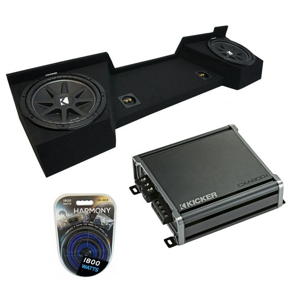 07-13 Chevy Silverado Ext Cab Truck Kicker Comp C12 Dual 12" Sub Box CXA8001 Amp