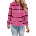 thumbnail image 4 of Fashion Hoodies for Women Pullover Plus Size Casual Striped Long Sleeve Pocket Hoodie, 4 of 6