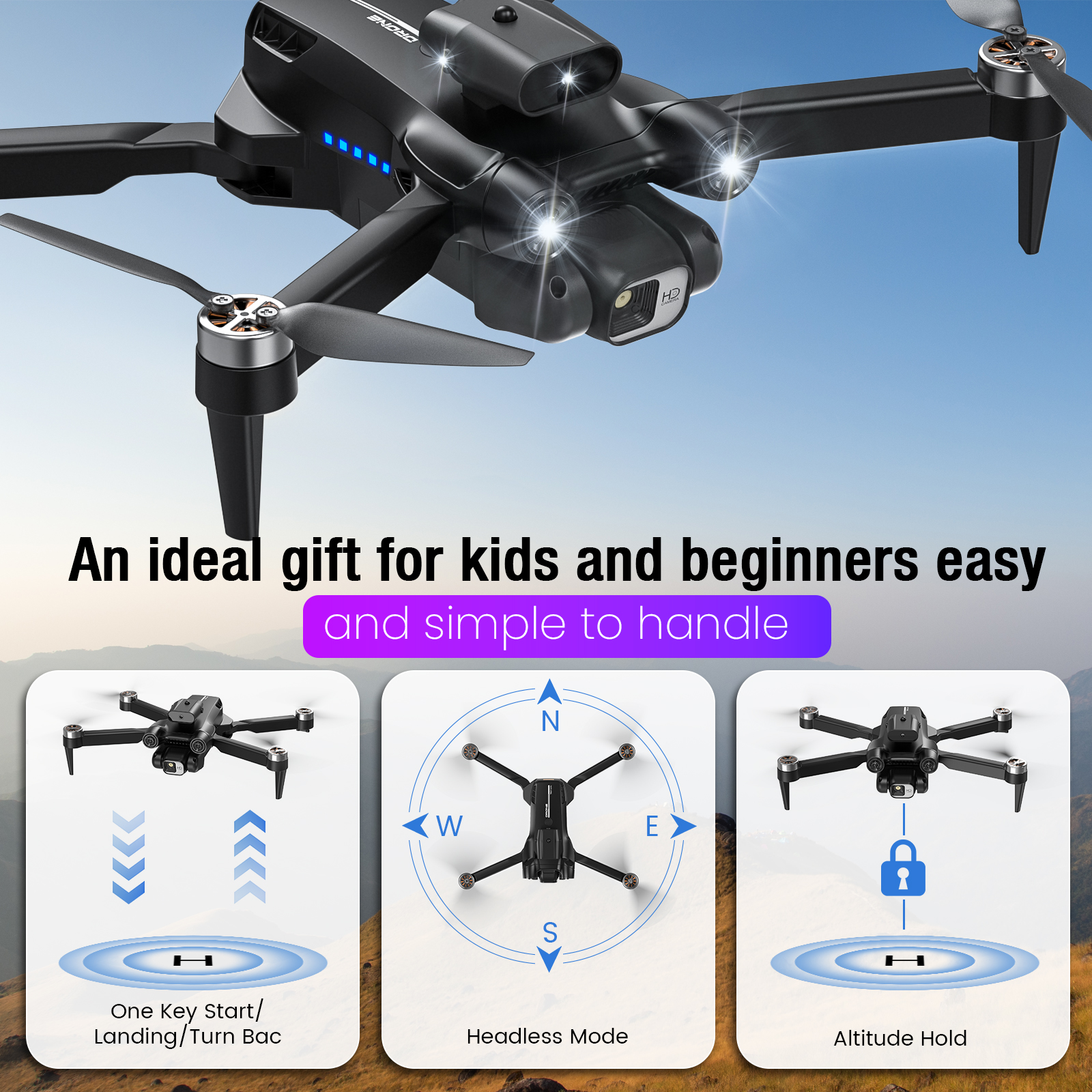 TOPVISION Drone with 1080P Camera FPV Adults photo 4