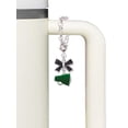 thumbnail image 3 of Delight Jewelry Silvertone Small Green Megaphone - Silvertone Black Bow Charm Accessory for Tumblers and Thermal Cups, 3 of 4