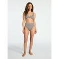 thumbnail image 2 of Time and Tru Women's and Women's Plus Size Crinkle Plunge Ring Front Bikini Top, Sizes XS-3X, 2 of 5