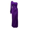thumbnail image 2 of Lady Evening Dress - One Shoulder Sleeveless, Split Hem, Slim Waist, Pleated Maxi Dress, 2 of 8