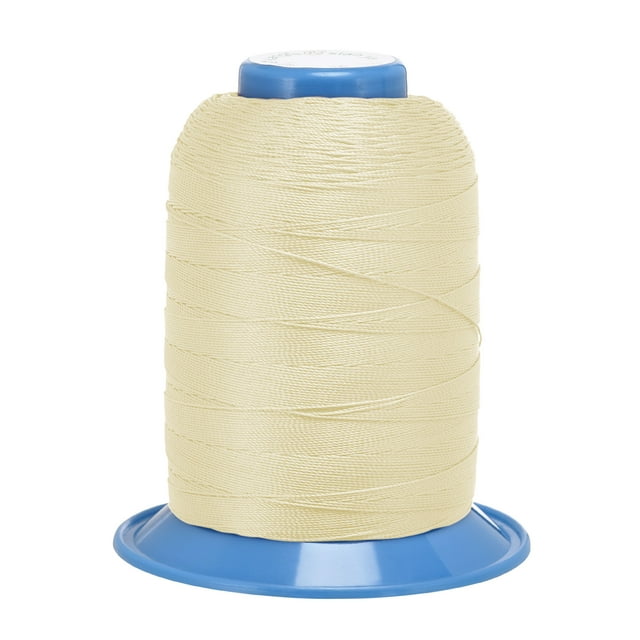 Unique Bargains Fil de Polyester Beige Collé, Extra Résistant 710 Yards 420D/0.45mm
