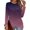 Purple, variant on Womens Tops Long Sleeve Tops Twist Front Tunic Long Sleeve Shirts for Women