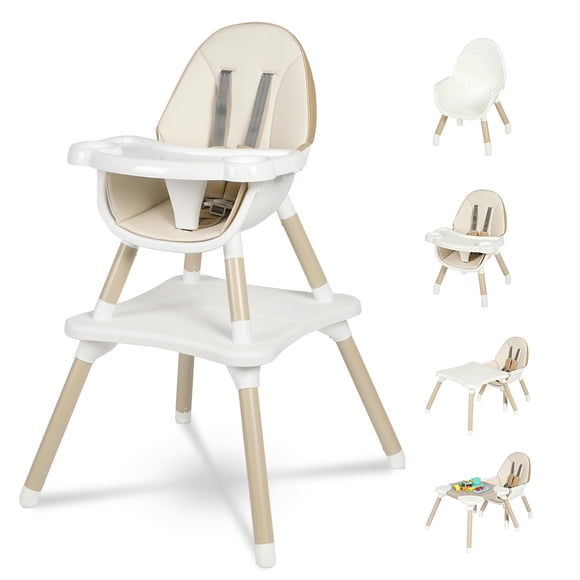 Trona de bebé 6 en 1 GoFirst convertible con arnés de 5 puntos