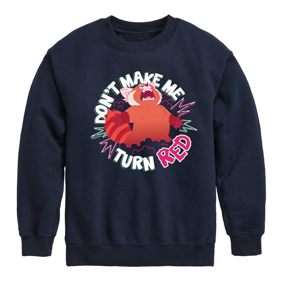 Turning Red - Don't Make Me Turn Red - Youth Crewneck Fleece Sweatshirt