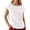 White, variant on Women Casual Loose Fashion Short Sleeve T Shirt Solid Color Round Neck Tee Top Casual Short Sleeve Women T Shirt Comfy Summer Shirts