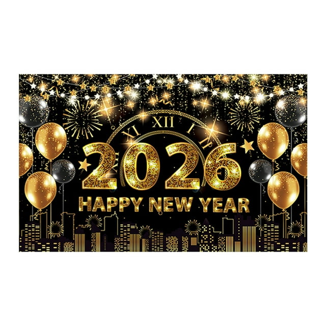 TIELUTT Happy Years Eve 2026 Large Years 2026 NewYear Eve Banner Party Large Garages for Flag Small on Will You Be My Valentine Banner Pennant Flags Triangular Flags on A String Coffee Table Runners
