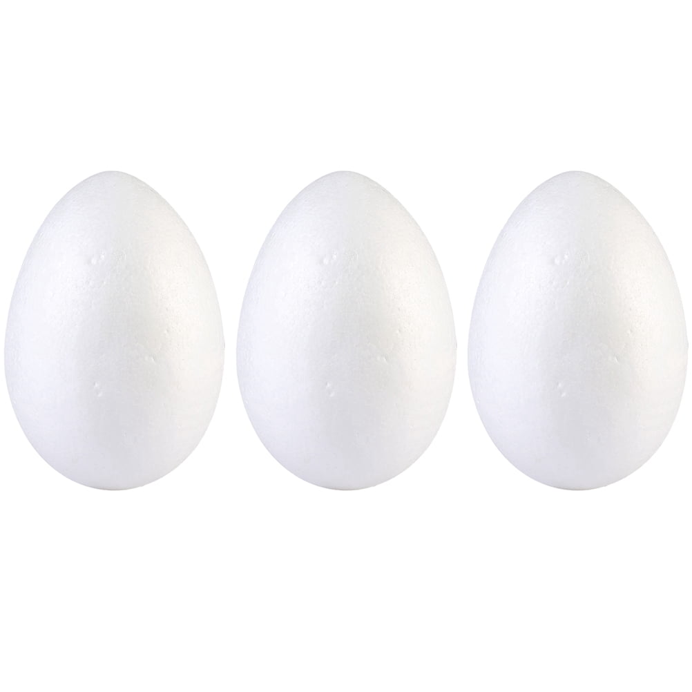 each Polystyrene Shapes 2 Piece Egg White HCP6215 