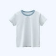 thumbnail image 2 of Atogsazn Toddler Boys Summer Tshirt Kids Casual Striped Short Sleeve T-shirt Pullover Basic Tops Clothing 03-Blue 7-8 Years Fashion, 2 of 4
