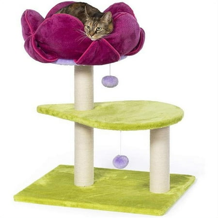 UPC: 0048081073209 | Prevue Pet Products PP-7320 Flower Power Cat Scratching Post  Green & Pink
