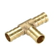 thumbnail image 3 of 12mm or 1/2" ID Brass Barb Splicer Fitting,T-Shaped 3Way,Barb Hose Fitting Air Gas Water Fuel,Barbed Tee Connector, 3 of 3
