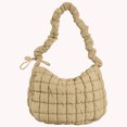 thumbnail image 3 of Bolso Axila con Chaleco Femenino WDOplteas Burbujas Plisadas Caqui, 3 of 9