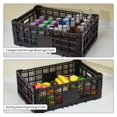 thumbnail image 4 of QinaQin Caja plegable de almacenamiento de 52 L, tipo milk crate de plástico reforzado, diseño colapsable y multiusos para garaje, cocina, oficina y organización diaria, 4 of 8
