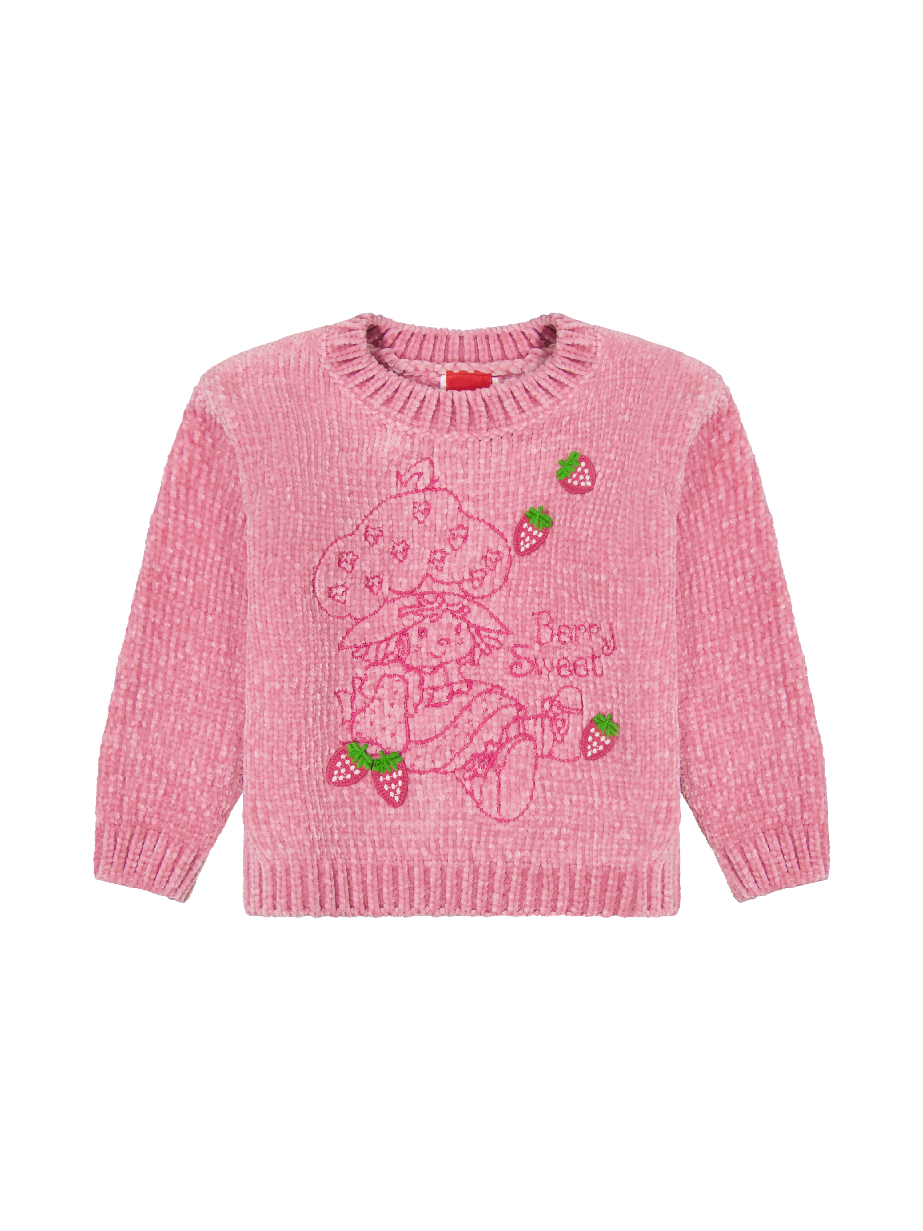 Strawberry Shortcake Toddler Girls Chenille Sweater, Sizes 12 Months - 5T