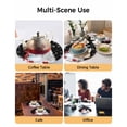 thumbnail image 2 of 15 Inch Round Placemats Set of 6, Black Christmas Non Slip Heat Insulation PP Table Mats, Snowman Snowflake Gifts Xmas Tree Washable Place Mats for Kitchen Dining Party Table Decor, 2 of 7