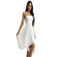 thumbnail image 4 of iEFiEL Women's Lyrical Chiffon Ballet Dance Dress Asymmetric High-Low Skirt, 4 of 7
