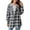 Black, variant on Baqcunre Shirts For Women Women's Fall Casual Hoodie Long Sleeved Plaid Shirt With Pocket Womens Jacket Womens Tops Black L
