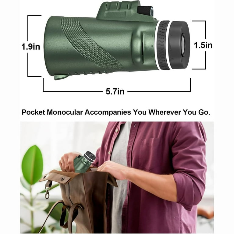 80x100 Monocular Telescope - High Powered Monoculars for Adults
