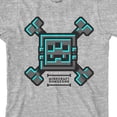 thumbnail image 2 of Minecraft Dungeons Bone Icon Boy's Heather Gray T-shirt-Small, 2 of 7