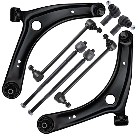 Detroit Axle - 8pc Front End Kit for 07-17 Mitsubishi Outlander, 2009-2017 Lancer, Lower Control Arms w/Ball Joint Tie Rods Sway Bars 2010 2011 2012 2013 2014 2015 2016 Replacement