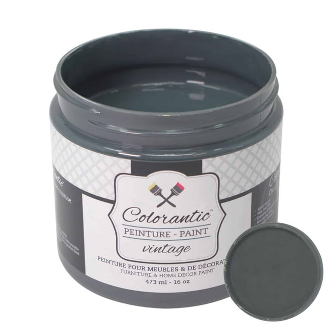 Colorantic | ACAI BERRY Black Chalk Paint for Furniture DIY - CHARCOAL GREY - 16 oz