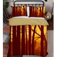 thumbnail image 2 of 3D Cartoon Sunset Sky Forest Funda nórdica Juego de cama Funda nórdica, 2 of 3