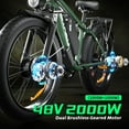 thumbnail image 3 of 2000w Ebike 48V 22.4AH 35 MPH Electric Bicycle Full Suspension,26" Fat Tire Mountain Bike UL2849, 3 of 6