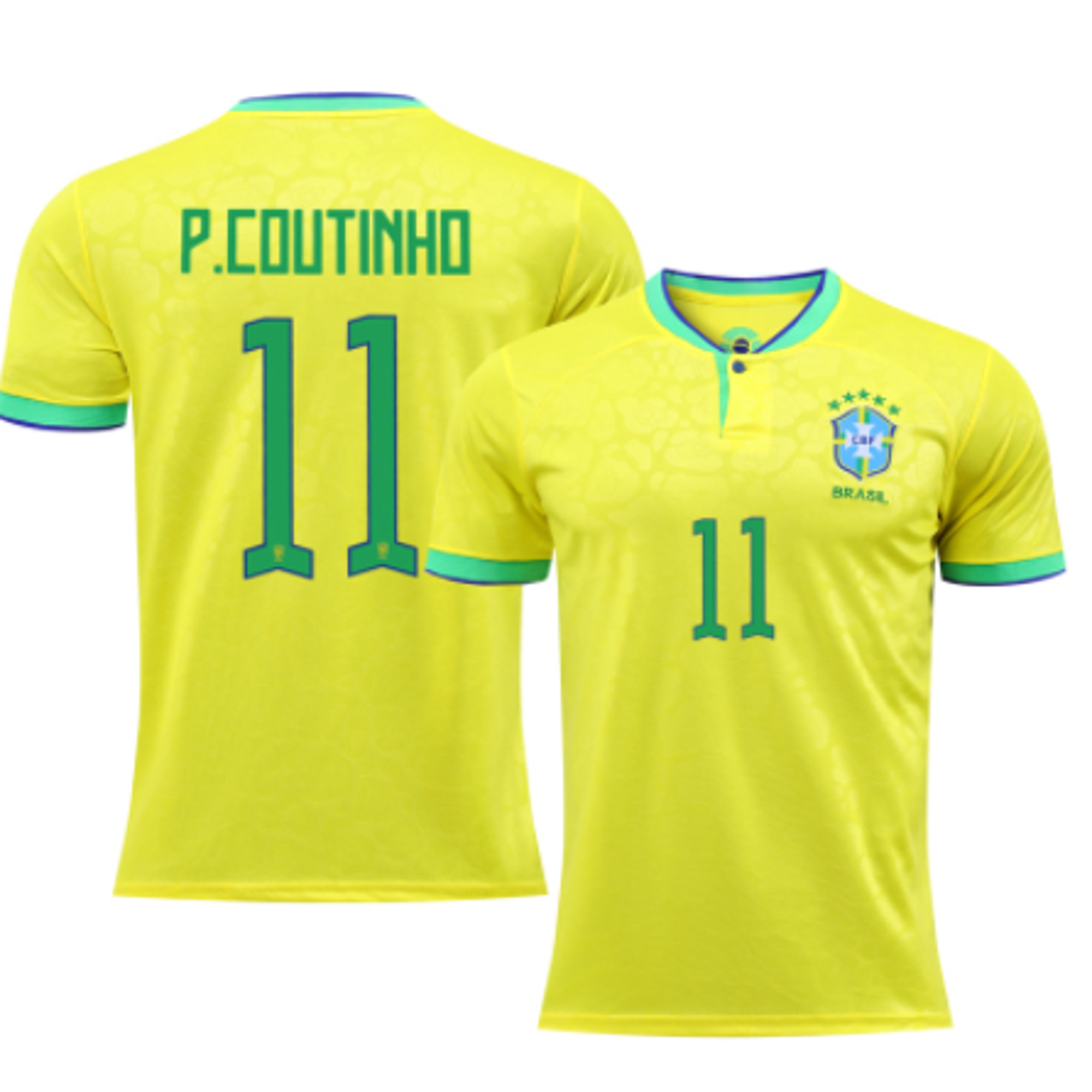 2022 Men's and Women's Brazil World Cup Football Team Jersey