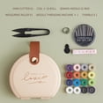 thumbnail image 6 of DefiDgd 2pcs Travel Sewing Case,Adults Travel Sewing Kits,Elegant Half-Moon Design with Detachable Handle,Artificial Leather Sewing Kit,Personalized Gifts for Women Friends(Beige), 6 of 6