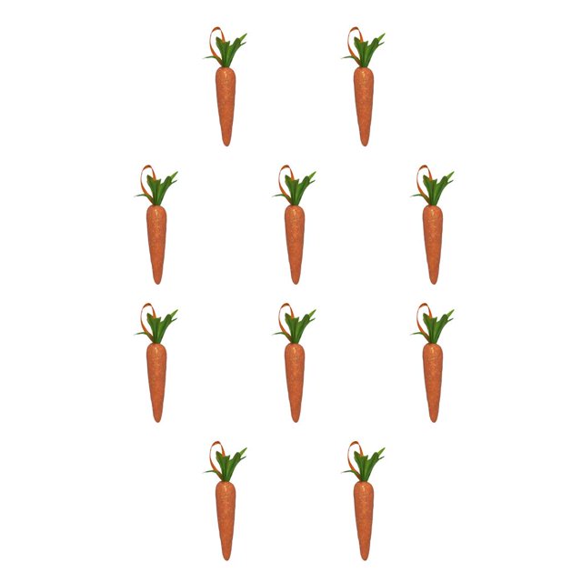 Vogacara Holiday Decorations Artificial Decorative Supply Easter Ornaments Festival Supplies Carrots Pendants Toys Decor Household Naranja 10piezas Vogacara CBP372577