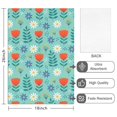 thumbnail image 2 of 2 Pcs Pioneer Flower Floral Print Pattern Kitchen Towels, Funny Microfiber Dish Towel Set, 18" X 26" Tea Towels, 2 of 6