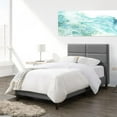 thumbnail image 5 of Bellevue Light Gray Fabric Upholstered Twin / Single Bed with Headboard, 5 of 5