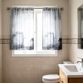 thumbnail image 7 of Beautynvta 2 Pack Black White Print Short Kitchen Curtains, Rod Pocket Light Filtering Window Drapes, Decorative Curtain Panels for Kitchen Bathroom Decor, 7 of 7