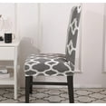 thumbnail image 3 of Modern Stretch Dining Chair Covers Removable Washable Spandex Slipcovers for High Chairs Kitchen, Dining Room, Hotel, Ceremony 2/4/6PCS Chair Protective Covers (Grey Style, SET of 4), 3 of 6