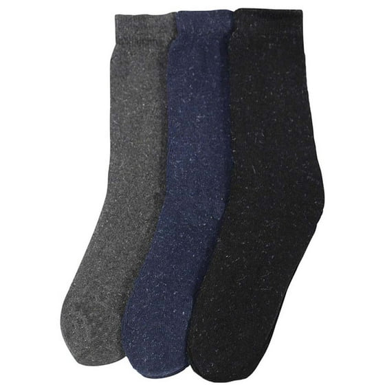 Luxury Divas Black Gray & Navy Blue Mens Thick Heavy 3 Pack Boot