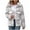 White, variant on Women Jacket Plaid 2025 White Woman Winter Pockets Zipper Lapel Long Sleeve Blouse Jacket XL