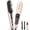 Pink, variant on Tome Steam Hair Straightener Brush Dual Voltage, Ionic Straightening Comb Fast Styling for Frizzy & Curly Hair,Black
