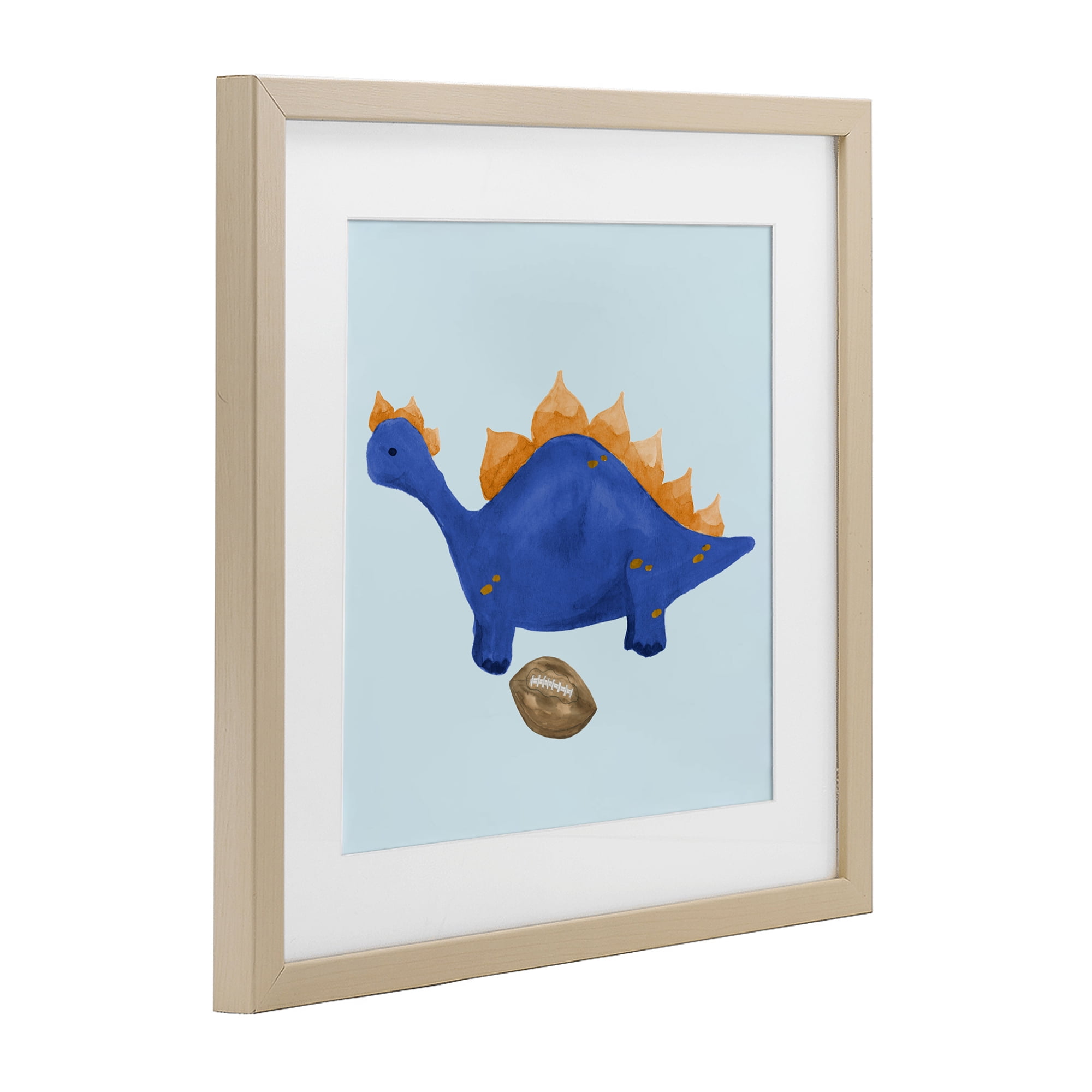 Stupell Industries Sporty Baby Dino Birch Framed Print Under Glass, design by Lucille Price