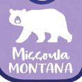 thumbnail image 4 of Inktastic Missoula, Montana White Bear Silhouette Boys or Girls Baby Bib, 4 of 4