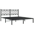 thumbnail image 3 of vidaXL Metal Bed Frame without Mattress with Headboard Black 59.1"x78.7", 3 of 7