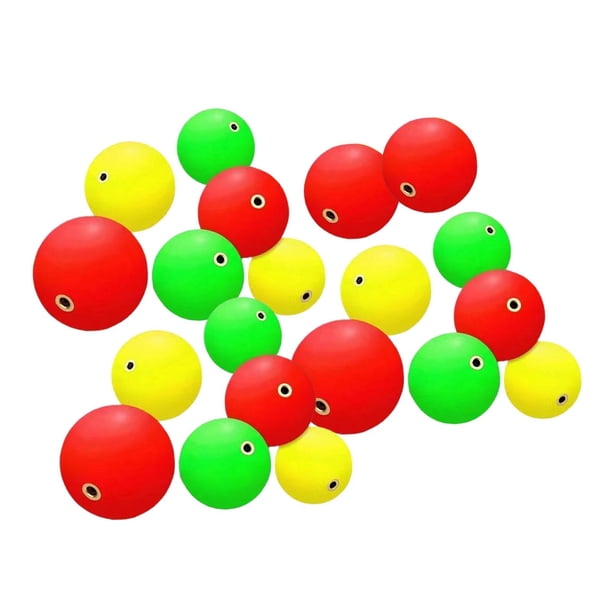 20 x bolas indicadoras de flotador de pesca, accesorios de pesca flotante de 0,71 pulgadas, accesorios de pesca con bolas, corcho de pesca