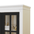 thumbnail image 5 of 71.2" Tall Display Storage Cabinet with Glass Doors, Coastal 5-tier Bookcase with Adjustable Shelves, 5 of 6