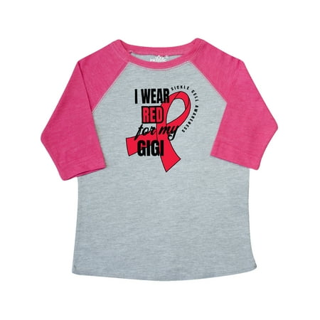 

Inktastic Sickle Cell Awareness I Wear Red For My Gigi Gift Toddler Boy or Toddler Girl T-Shirt