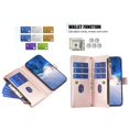 thumbnail image 4 of for iPhone 13 Pro Zipper Wallet Case with Wrist Hand Strap & Card Slots Holder, Business PU Leather Shockproof Flip Kickstand Purse Protective Cover Case for iPhone 13 Pro, Gold, 4 of 9