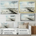 thumbnail image 4 of Designart "Contemporary Watercolor Horizon With A Pier II" Coastal Pier Floater Framed Canvas Prints, 4 of 5