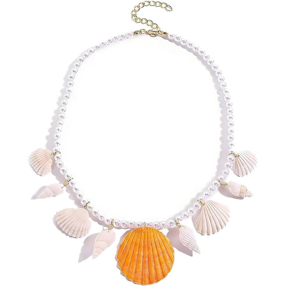 Shell Necklaces for Women Boho Beach Necklace Beaded Choker Necklace Summer Beach Jewelry for Women Starfish Pendant Necklaces Shell jewelry