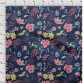 thumbnail image 4 of oneOone Cotton Cambric Blue Fabric Floral Fabric For Sewing Printed Craft Fabric By The Yard 56 Inch Wide, 4 of 4