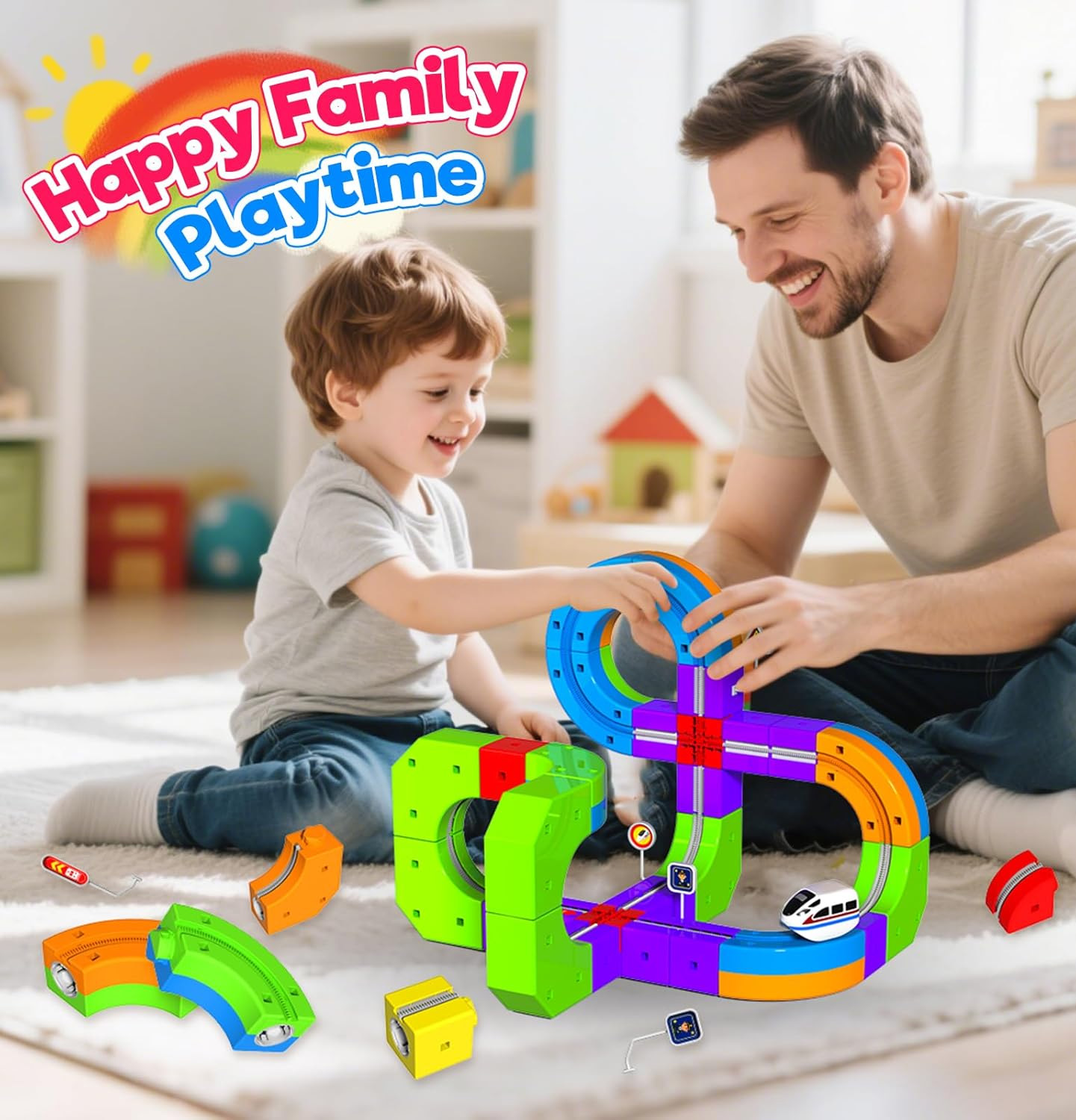 Annexfun Electric Train Set 69-Piece STEM Building Kit photo 2