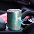 thumbnail image 4 of 30oz Blue Fantasy Creatures Pattern Tumblers Stainless Steel Tumbler with Lid and Straw,Vacuum Insulated Double Wall Travel Tumbler Cups Mug with Cleaning Brush for Coffee,Tea, 4 of 7
